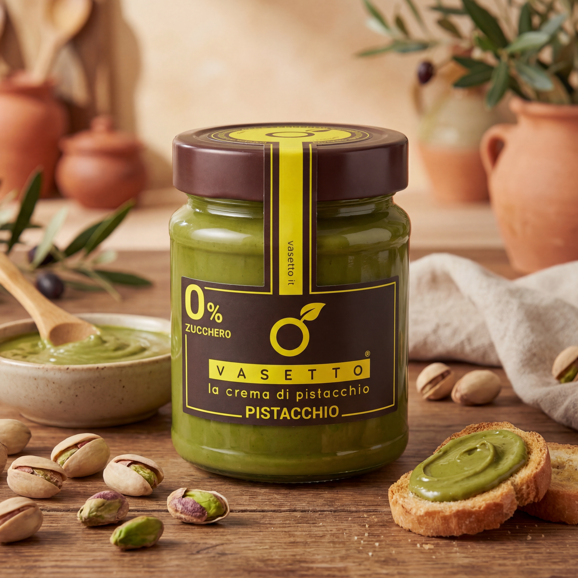 Crema spalmabile al Pistacchio Senza Zucchero e Vegan