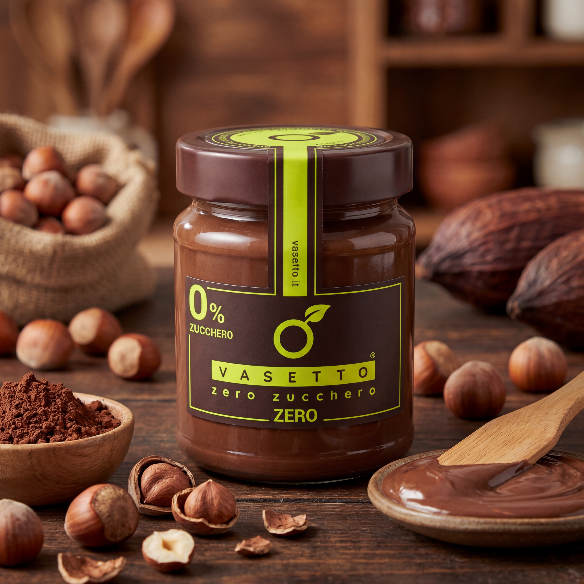 Crema di Nocciole e Cacao, Senza Zucchero e Vegan - Gianduja Zero